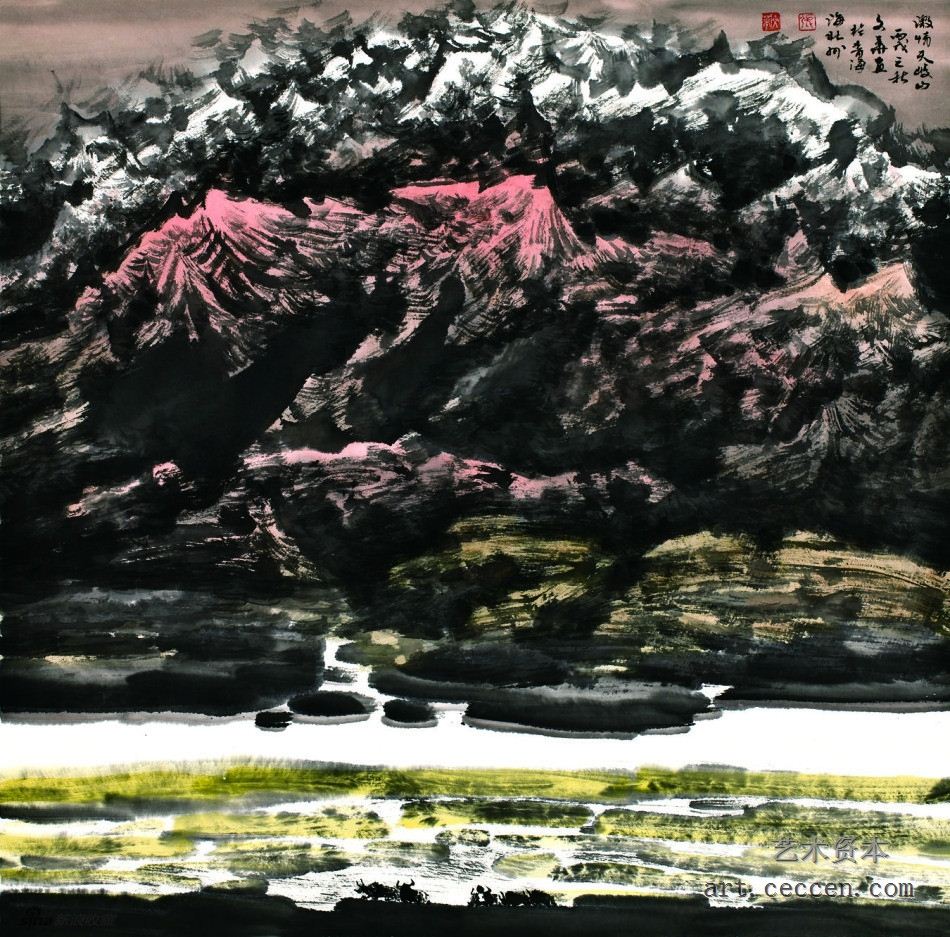 激情天峻山　68cm×68cm2006年